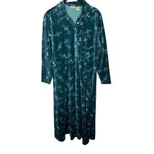 Vtg LL Bean Womens Petite Velvet‎ Dress 8P
Floral Whimsigoth Fairycore Green